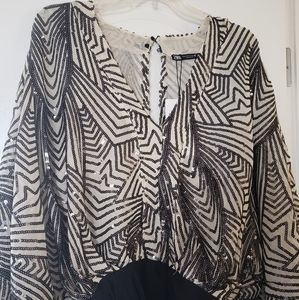 Zara sequin body sz M